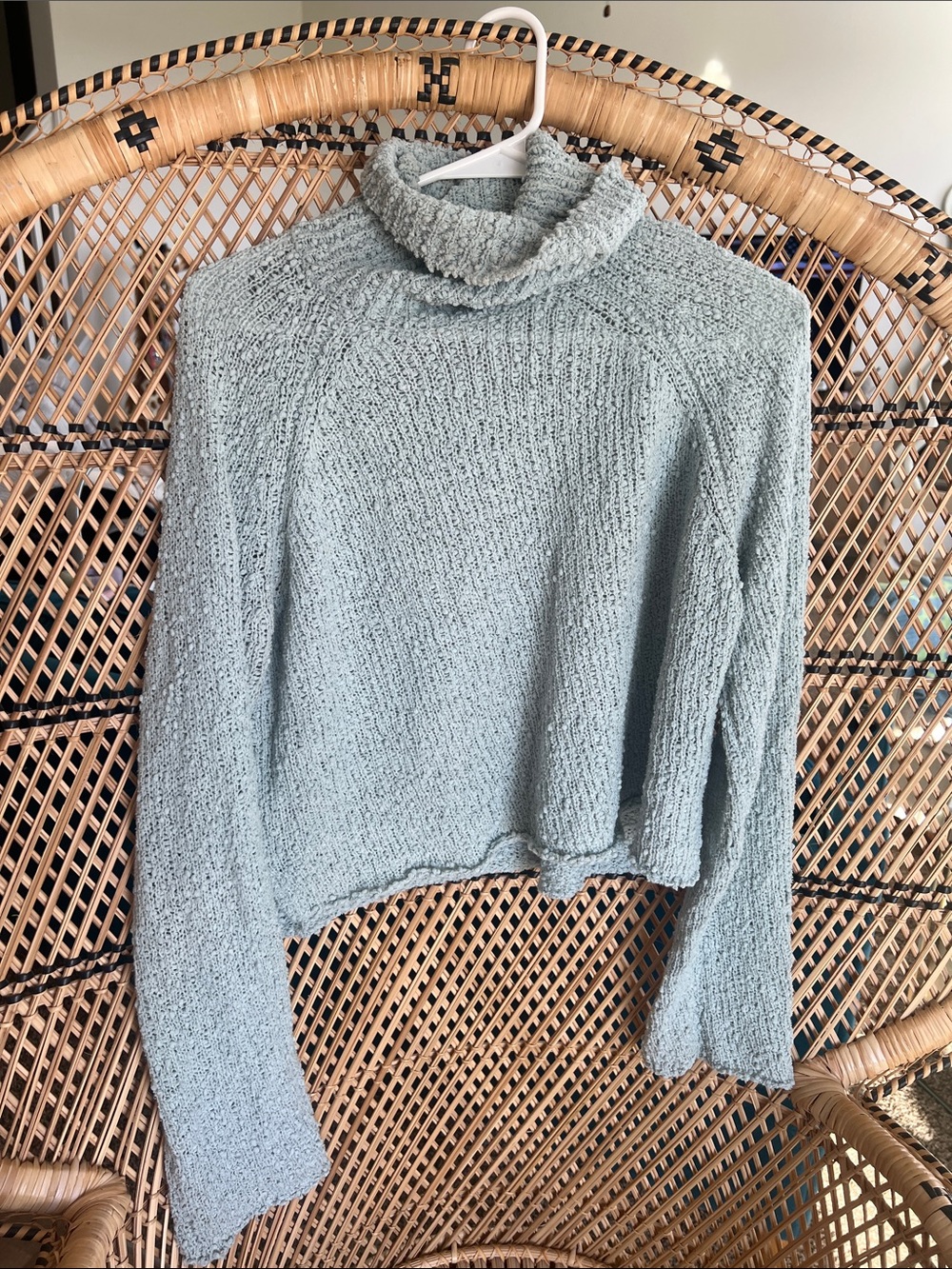 Show Me Your MuMu Light Blue Cozy Turtleneck Sweater